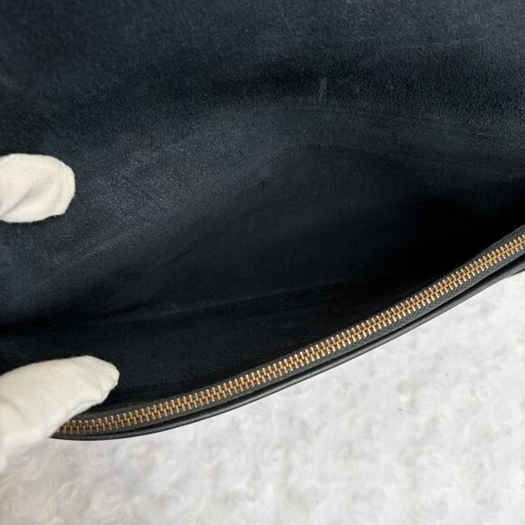 Vintage Coach Envelope Clutch 9550 in Navy Leather - NYC made 1977 - EVC - Rare - Picture 10 of 15